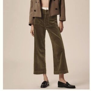 Maeve The Colette Cropped Wide-Leg Trousers: Corduroy Edition Size 29